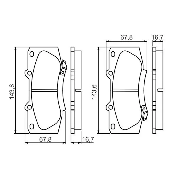 Toyota Hilux 2.5 D-4D 4x4 2012-2015 Ön Fren Balatası - BOSCH