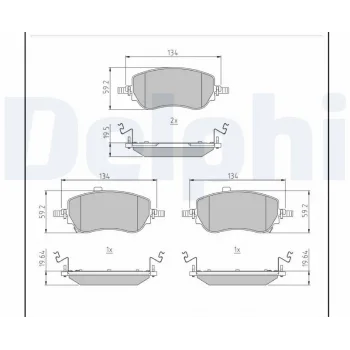 Fiat Egea Cross 1.3 Multijet 2020- Ön Fren Balatası - DELPHI