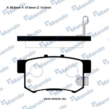 Honda Civic 1.6 2006-2016 Arka Fren Balatası - MANDO