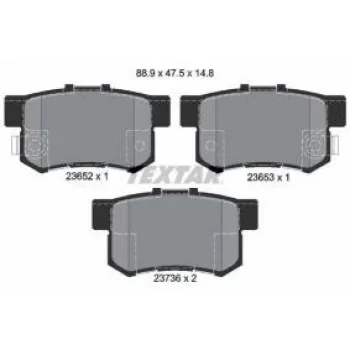 Honda Civic 1.6 2006-2016 Arka Fren Balatası - TEXTAR