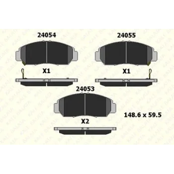 Honda Civic 1.6 2006-2016 Ön Fren Balatası - KALE
