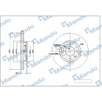 Hyundai Accent Era 1.5 CRDi 2005-2010 Ön Fren Diski - MANDO (1 ADET)