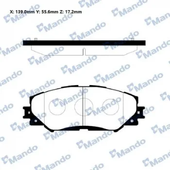 Toyota Corolla 1.33 2007-2012 Ön Fren Balatası - MANDO