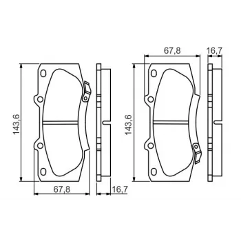 Toyota Hilux 2.5 D-4D 4x4 2012-2015 Ön Fren Balatası - BOSCH