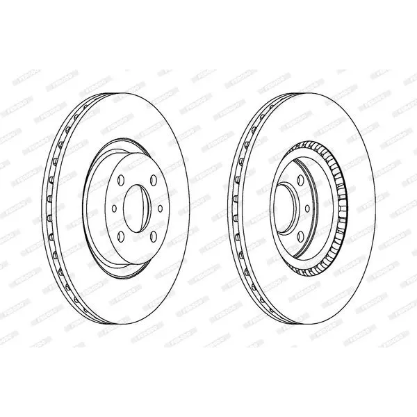 Fiat Bravo 1.6 D Multijet 2007-2014 Ön Fren Diski 284MM - FERODO (TAKIM)