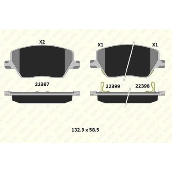 Fiat Egea 1.4 Fire 2015- Ön Fren Balatası - KALE