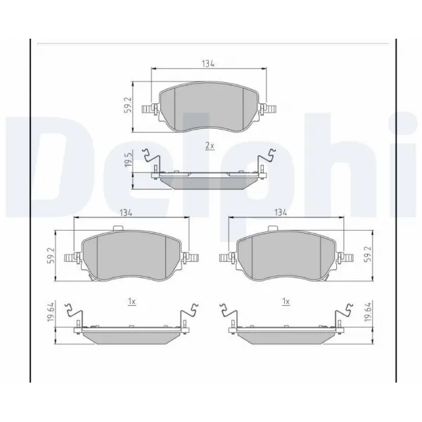 Fiat Egea Cross 1.3 Multijet 2020- Ön Fren Balatası - DELPHI