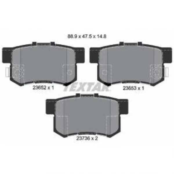 Honda Civic 1.6 2006-2016 Arka Fren Balatası - TEXTAR