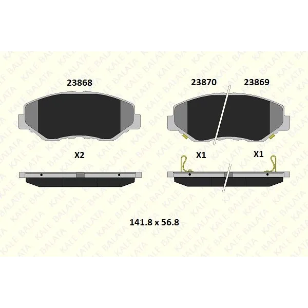 Honda Civic FC5 1.6 2016-2022 Ön Fren Balatası - KALE