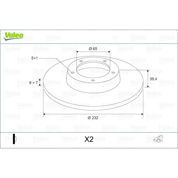 Skoda Kamiq 1.5 TSi 2020- Arka Fren Diski 230MM - VALEO (DXDB/ TAKIM)