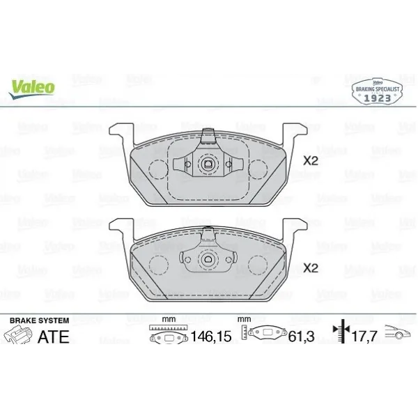 Skoda Kamiq 1.5 TSi 2020- Ön Fren Balatası - VALEO (DXDB)