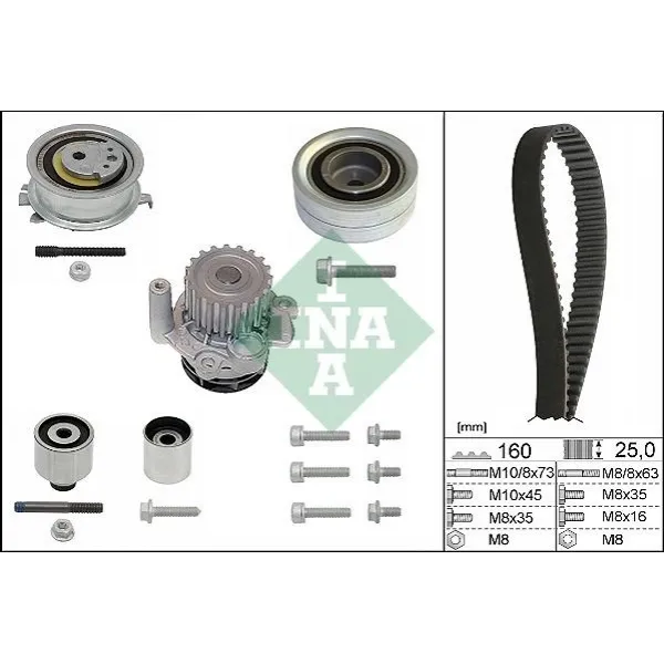Skoda Superb 1.6 TDi 2010-2015 Triger Seti ve Su Pompası - INA
