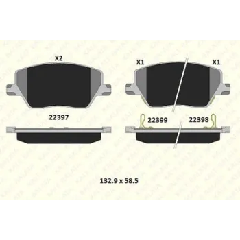 Fiat Egea 1.4 Fire 2015- Ön Fren Balatası - KALE