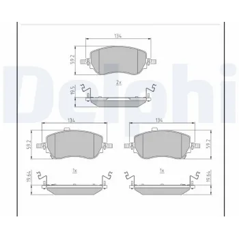 Fiat Egea Cross 1.3 Multijet 2020- Ön Fren Balatası - DELPHI