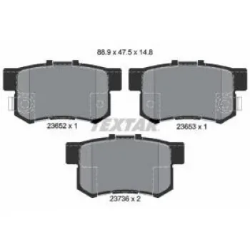 Honda Civic 1.6 2006-2016 Arka Fren Balatası - TEXTAR