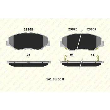 Honda Civic FC5 1.6 2016-2022 Ön Fren Balatası - KALE