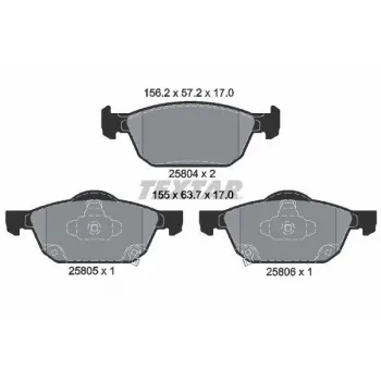 Honda Civic (VIII, IX, X) Ön Fren Balatası - TEXTAR