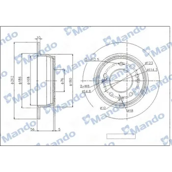 Kia Sportage 1.6 Benzin 2011-2015 Arka Fren Diski - MANDO (1 ADET)