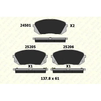 Kia Sportage 1.6 Benzin 2011-2015 Ön Fren Balatası - KALE