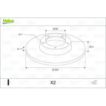 Skoda Kamiq 1.5 TSi 2020- Arka Fren Diski 230MM - VALEO (DXDB/ TAKIM)