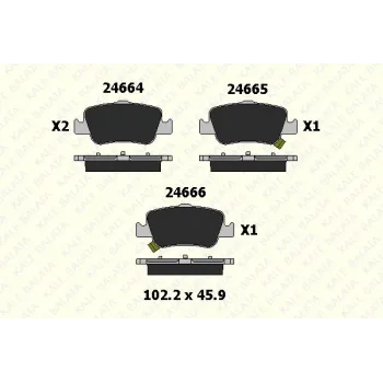 Toyota Auris 1.33-1.6-1.4 D4D 2007-2018 Arka Fren Balatası - KALE