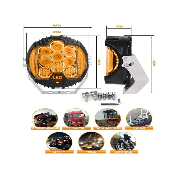 5 İNÇ SARI BAJA LED