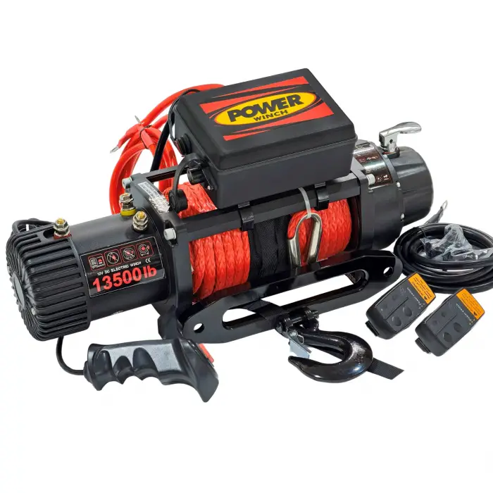 POWER WINCH 13500 LB SENTETİK HALATLI OFF-ROAD 4X4 ELEKTRİKLİ VİNÇ 12V