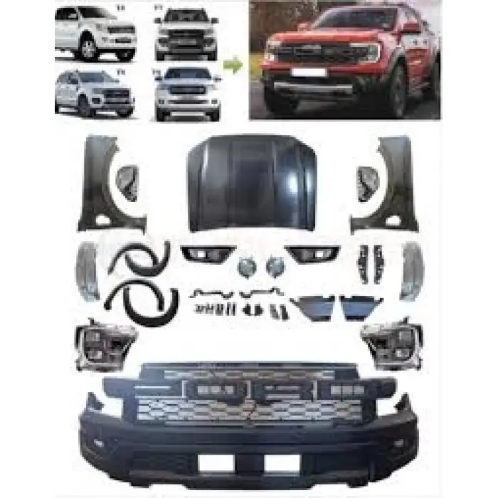 Ford Ranger 2012-2021 için 2022 Raptor Dönüşüm Facelift Bodykit