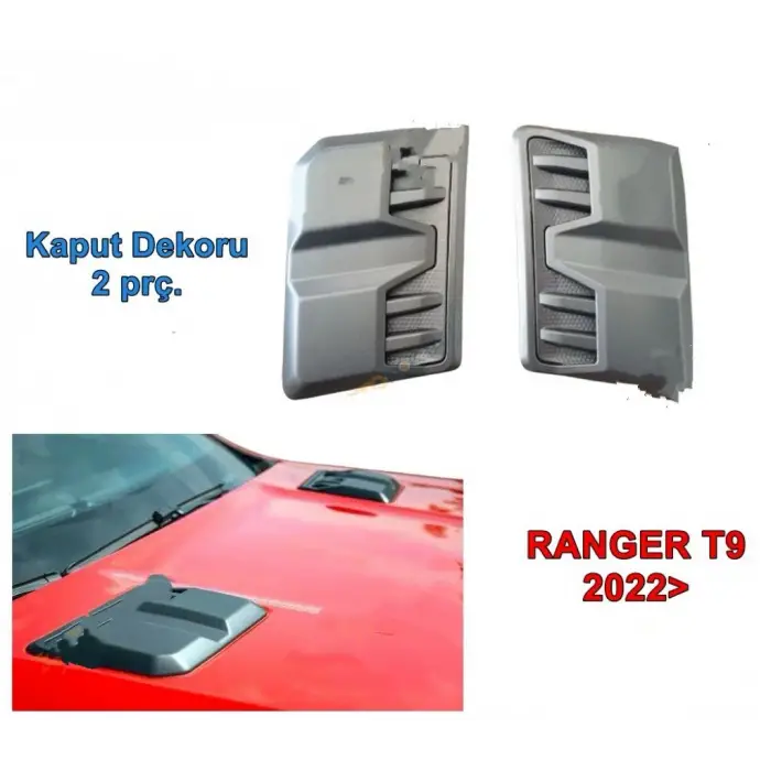 FORD RANGER T9 2022+ ÖN KAPUT DEKORU 2 PRÇ