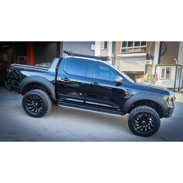 FORD RANGER T9 2022+ SİYAH YAN KAPI KAPLAMA 4 PARÇA