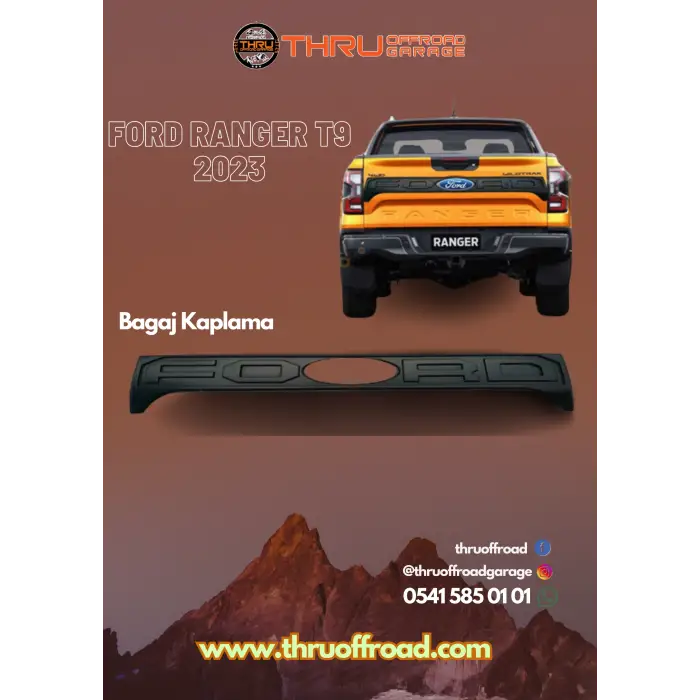 FORD RANGER T9 BAGAJ KAPAK KAPLAMA 2022+ İnce