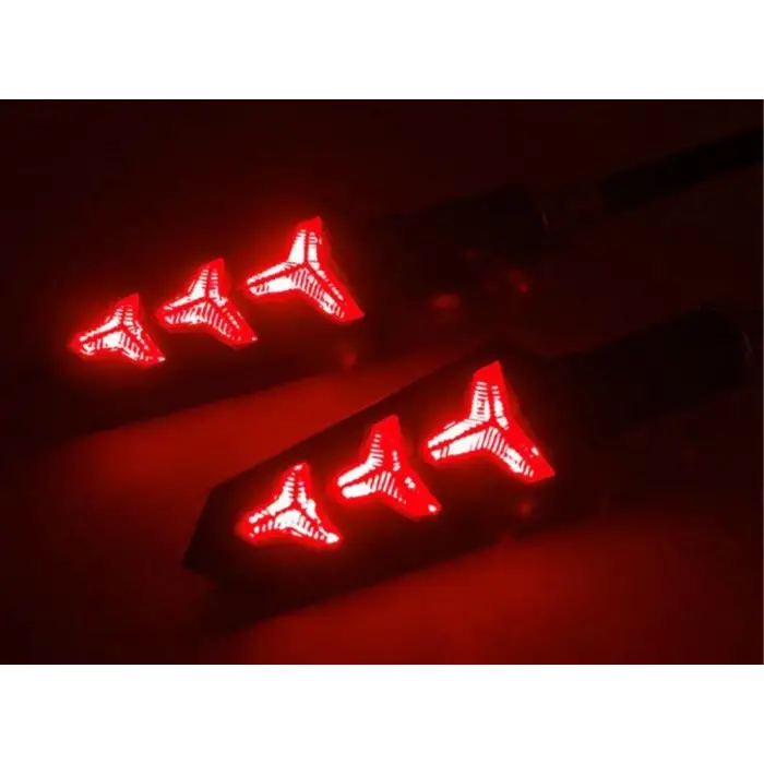 KIRMIZI KAYAR -MOTOSİKLET LED 12V - 2 Adet Sinyal
