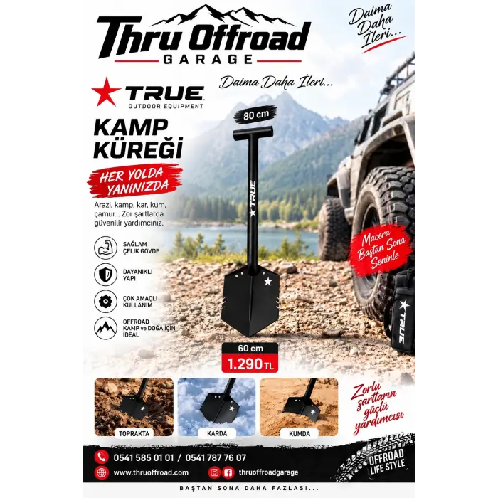 LAZER KESİM SİYAH KAMP KÜREĞİ - 80 CM