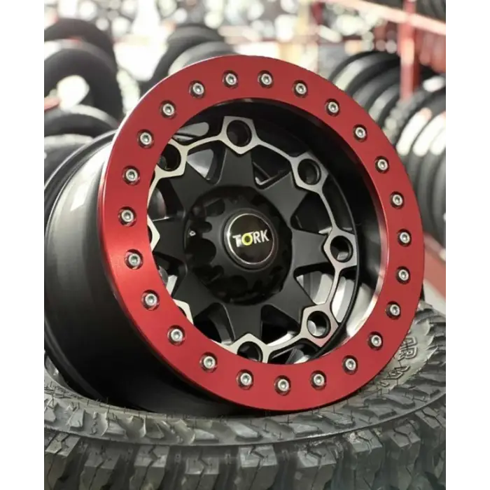 MAT BLACK RED BEADLOCK TORK -44 17 JANT