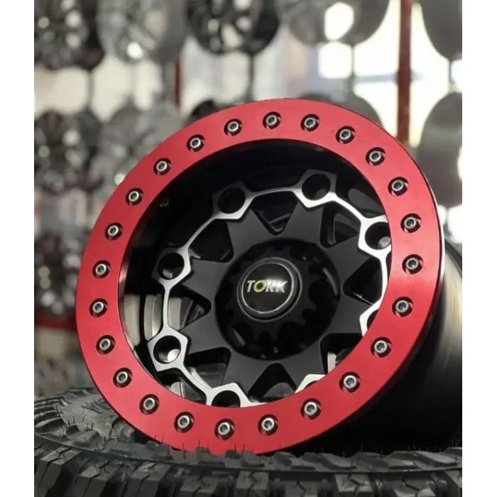 MAT BLACK RED BEADLOCK TORK -44 17 JANT