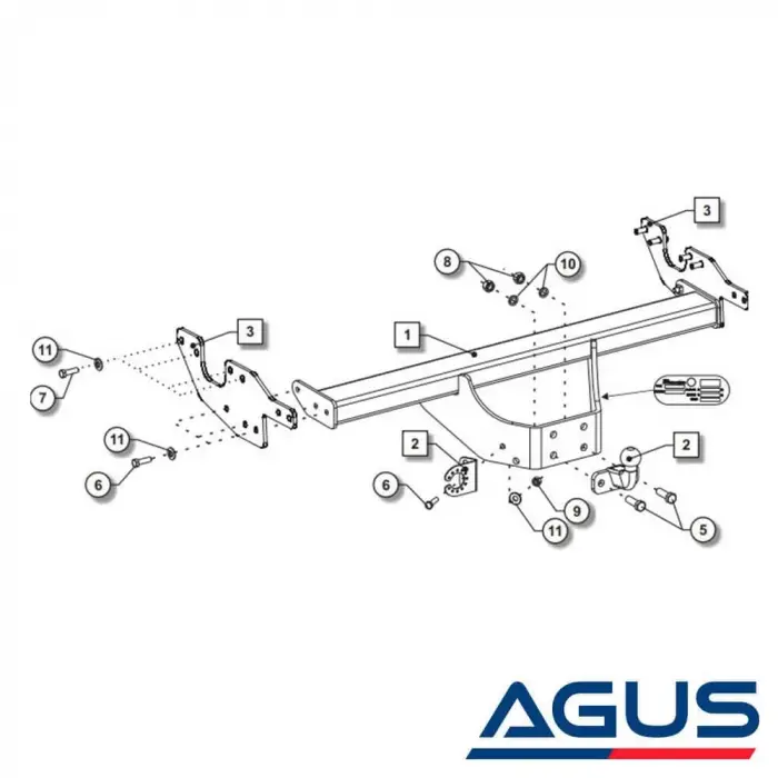 TOYOTA Hi-Lux Çeki Demiri 2015- (2158)