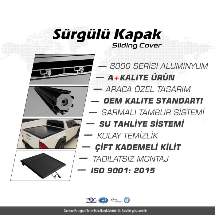 TOYOTA HILUX 2015+ SÜRGÜLÜ KAPAK ROLLBOX SDX