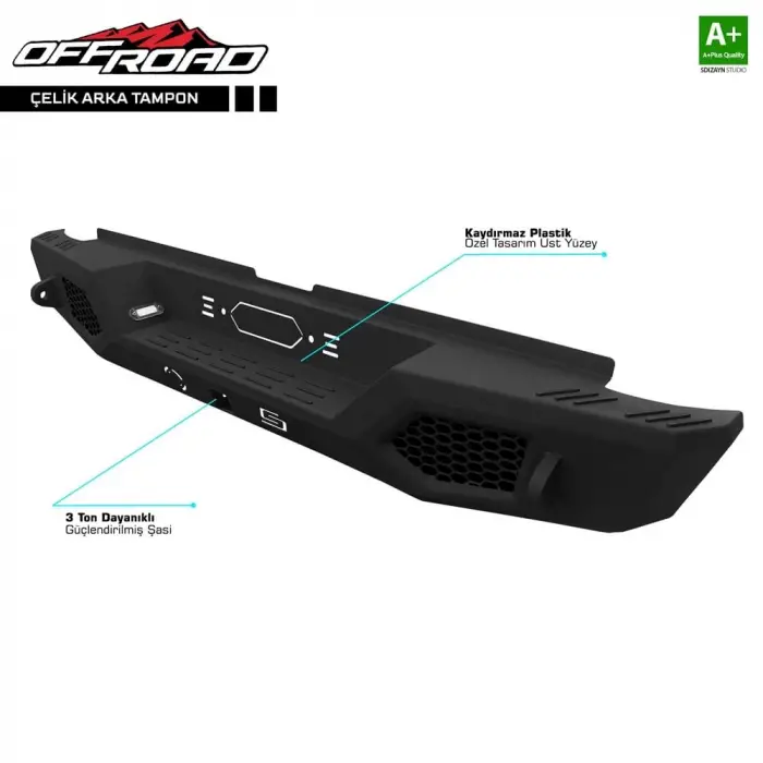 TOYOTA HİLUX REVO 2015+ ARKA DEMİR TAMPON IZGARALI SDX