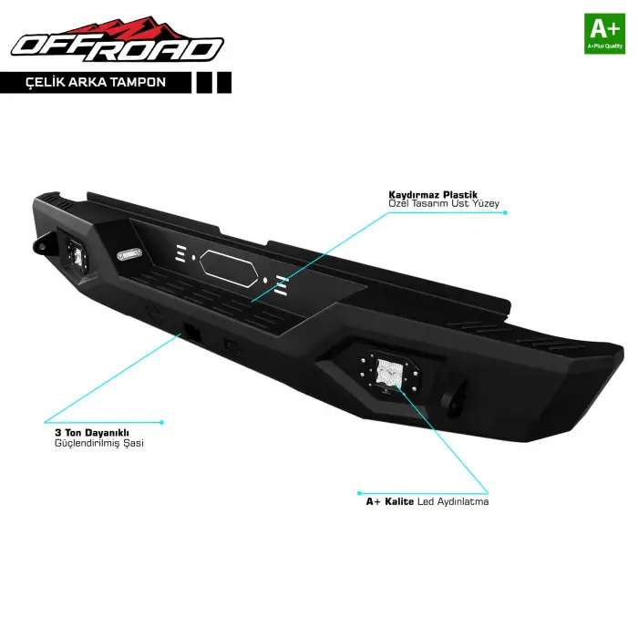 TOYOTA HİLUX REVO 2015+ ARKA DEMİR TAMPON SDX