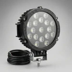 BEYAZ-TURUNCU 17LED 51WATT ÇAKARLI 12-24V SİYAH