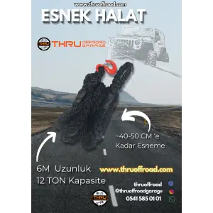 ESNEK HALAT 6 M 12 TON SİYAH THRU