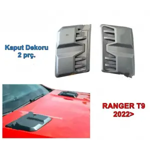 FORD RANGER T9 2022+ ÖN KAPUT DEKORU 2 PRÇ