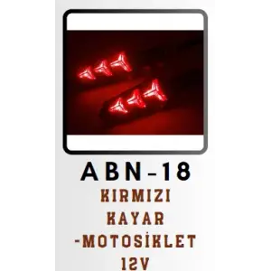 KIRMIZI KAYAR -MOTOSİKLET LED 12V - 2 Adet Sinyal
