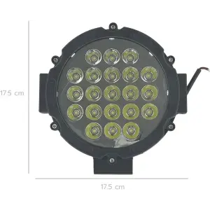 LED BAR YUVARLAK 18 CM 63W SİYAH 21LED