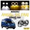 ÜNIVERSAL MERCEKLI ANGEL SIS FARI METAL 76 MM SARI HALKALI GÜNDÜZ FARI 2 ADET