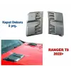 FORD RANGER T9 2022+ ÖN KAPUT DEKORU 2 PRÇ