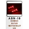 KIRMIZI KAYAR -MOTOSİKLET LED 12V - 2 Adet Sinyal