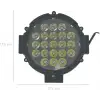 LED BAR YUVARLAK 18 CM 63W SİYAH 21LED