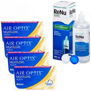 Air Optix Night&Day Aqua 4lü Set + Solüsyon Hediye