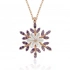 Ametist Taşlı Kar Çiçeği Flowers Gümüş Kolye - Rose